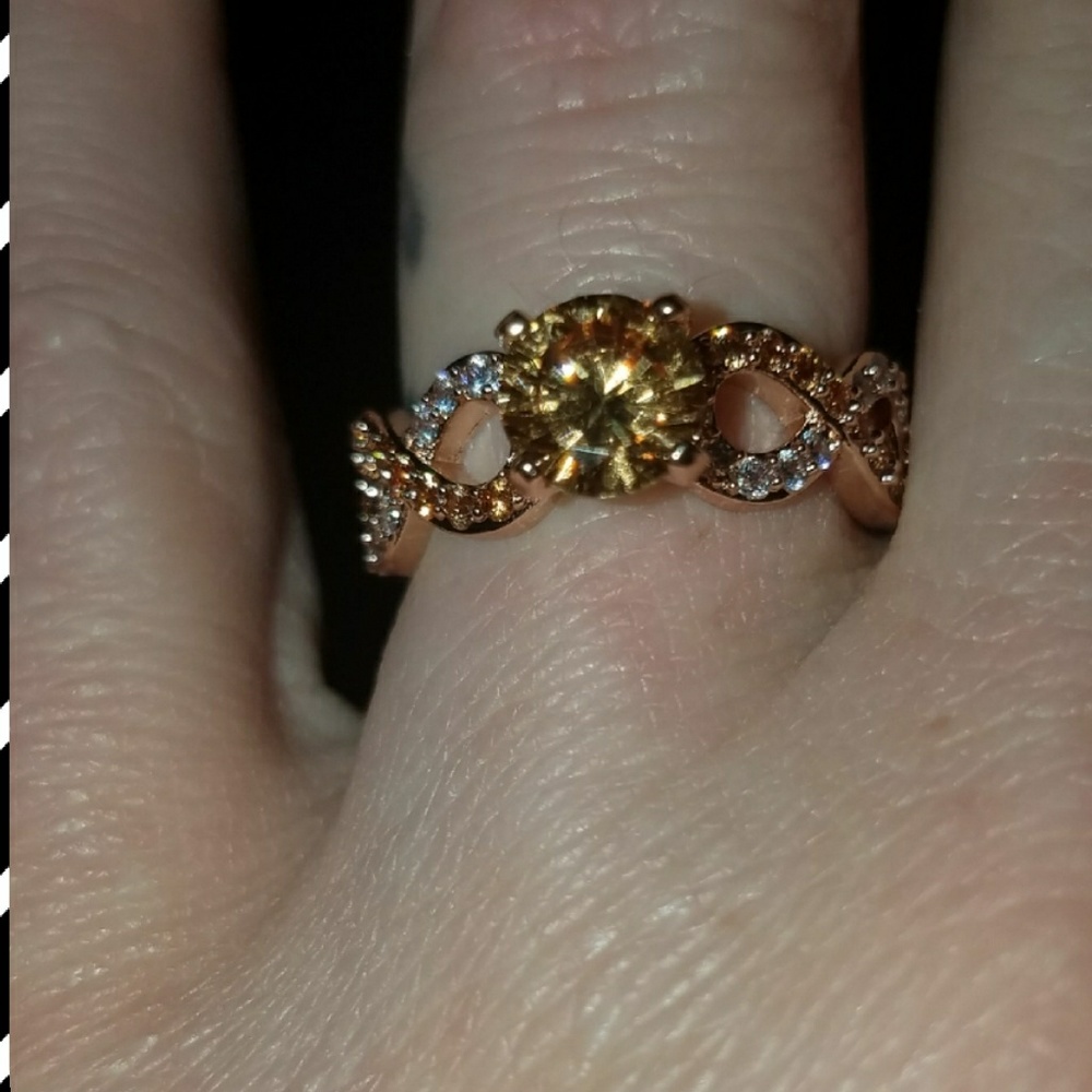 Rose gold over Sterling silver chocolate diamond